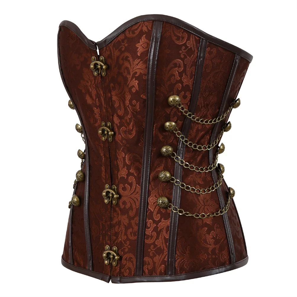 Boning Corset Steel - مشدات نسائية ستيم بانك من الجلد